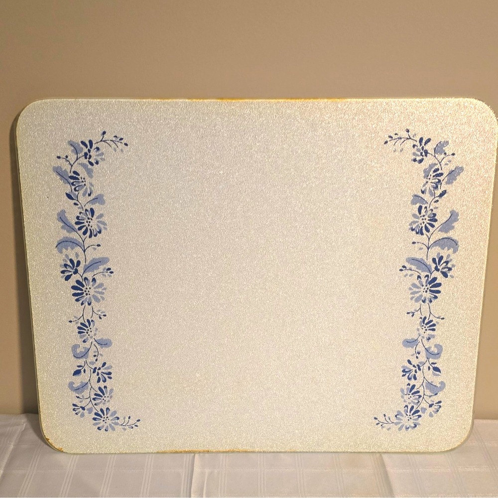 Vintags CorningWare Counter Saver Colonial Mist Frosted Pebble Glass 16-20" C-15